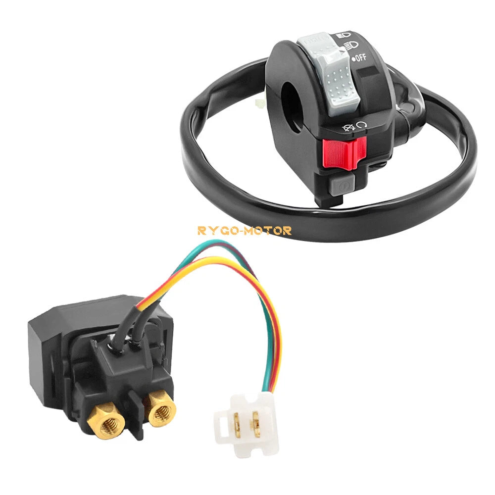 Start Stop Switch & Starter Solenoid Relay for Yamaha Wolverine 350 (2000–2005)