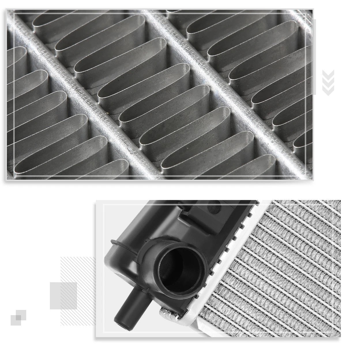 2X Aluminum Core 2-Row Radiator for Ford Mustang 5.0L (2012–2014) DPI-13483
