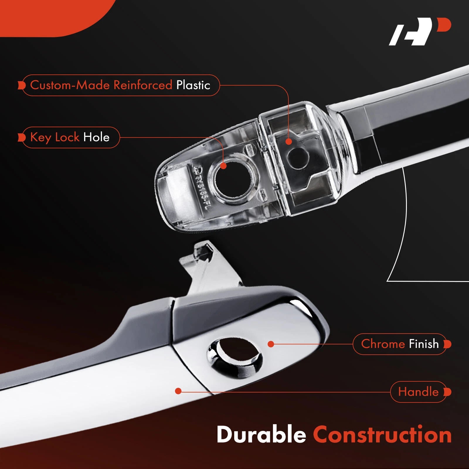 Front Left Chrome Exterior Door Handle for Subaru Legacy (2015-2019)