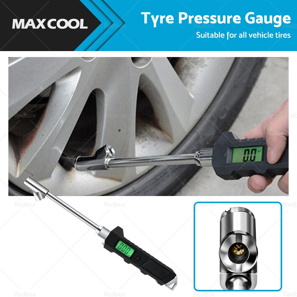 Digital Tire Pressure Gauge for Car Bike Truck (30 PSI)