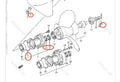 Lower Unit Seal Kit for Suzuki DT8 DT9.9 (8HP 9.9HP) 09282-16003 09204-02004