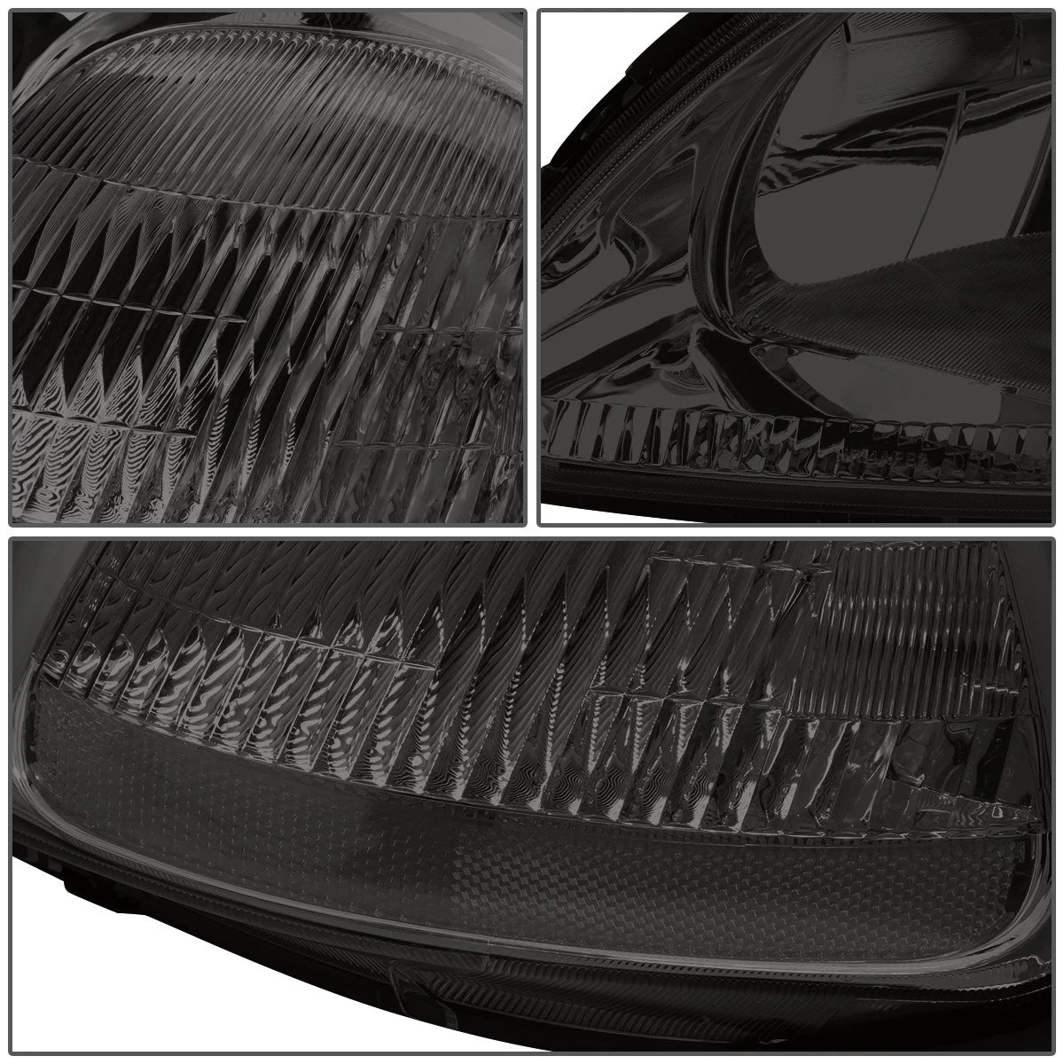 Smoked Lens Amber Corner Headlight Set for Honda Civic EK/EJ/EM (1996–1998)
