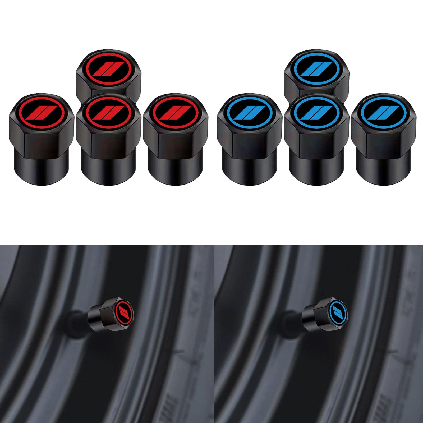 4Pcs Aluminum Tire Valve Stem Caps for Dodge Challenger Charger (2011–2020)