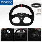 13" Suede Steering Wheel + Adapter Plate for Logitech G25 G27 G29 G920