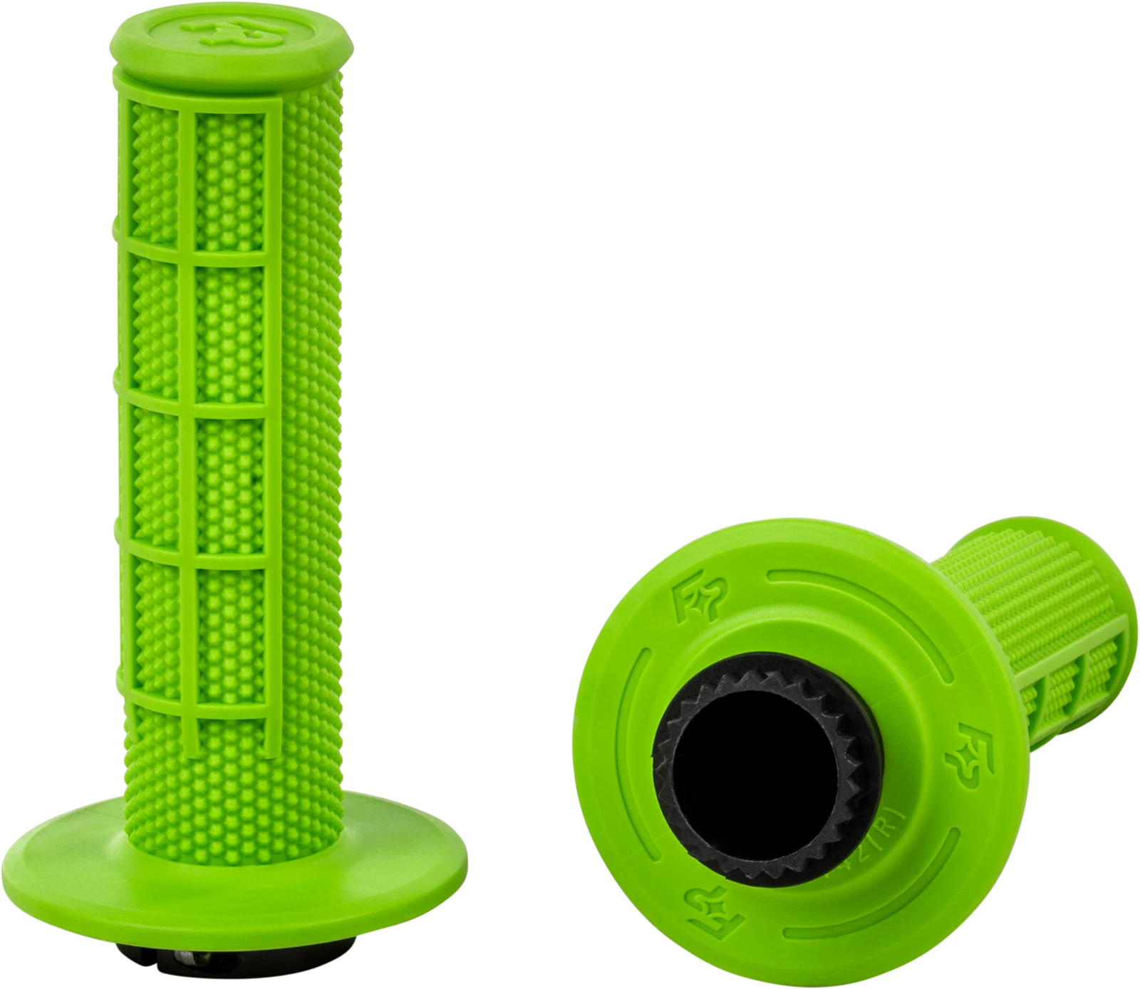 Control Mx Lock On Grips for - Green Half Waffle