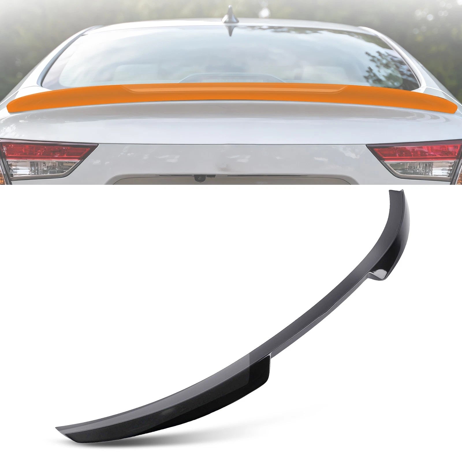 Black Trunk Wing Spoiler for Toyota Corolla 4-Door (2020–2024) ABS