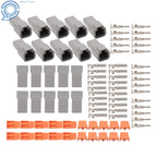 Set of 10 DTP 2 Pin Connector Kit with 20 Pairs 16-12 AWG Contacts 25A