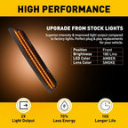 Set of 4 LED Side Marker Lights for Ford Mustang (2010–2014) Smoked