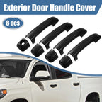 8pcs ABS Exterior Side Door Handle Cover Trim for Toyota Tundra (2007–2020) Black