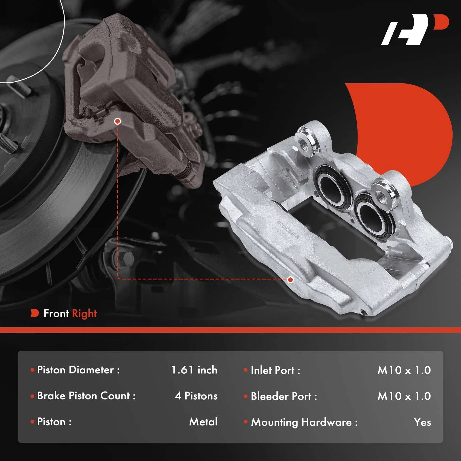 Front Right Brake Caliper for Nissan 300ZX (1990–1992)