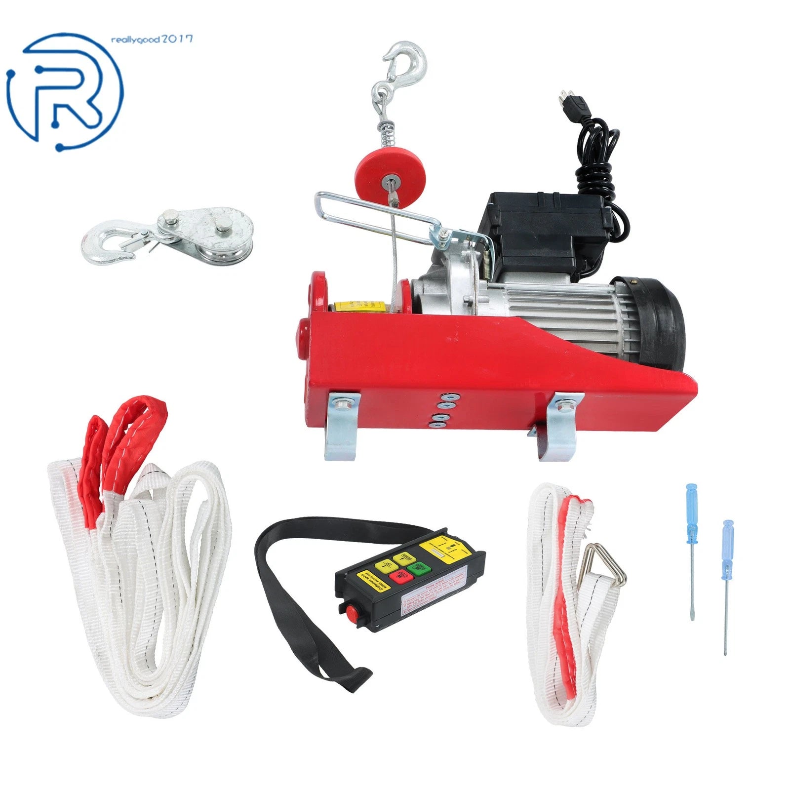 Electric Hoist 1320lbs with Wireless Remote Control for Lifting (110V)