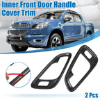 2pcs Black Inner Front Door Handle Patch Cover for Chevrolet Colorado (2015–2022)