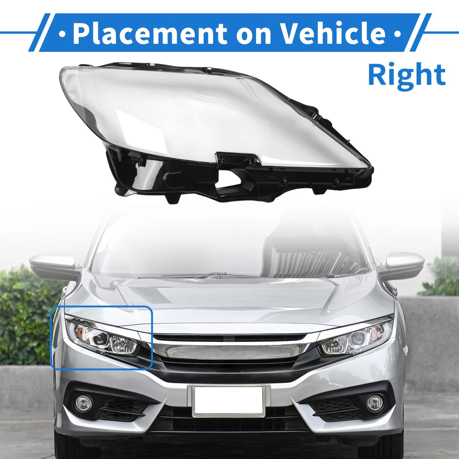 Headlight Lens Cover for Lexus LS460 (2007–2009) PC Clear