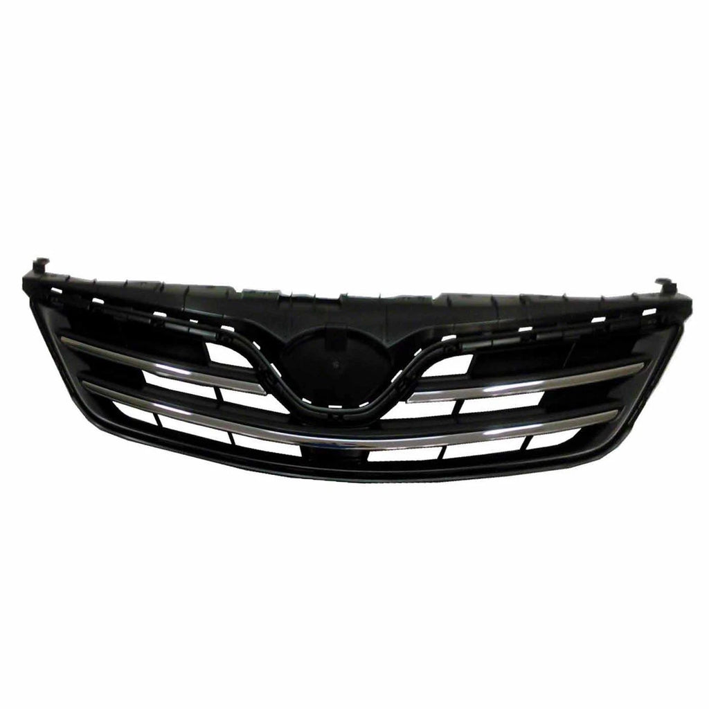 Front Grille Replacement Black Plastic w/ Chrome Trim for Ford Focus (2012–2018)