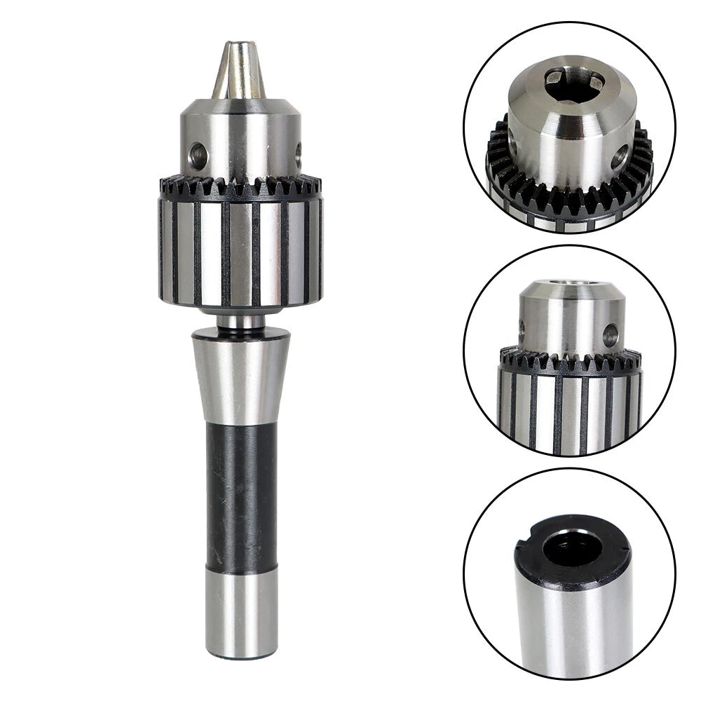 Drill Chuck with R8 Shank for Precision Tools (1/2" Capacity)
