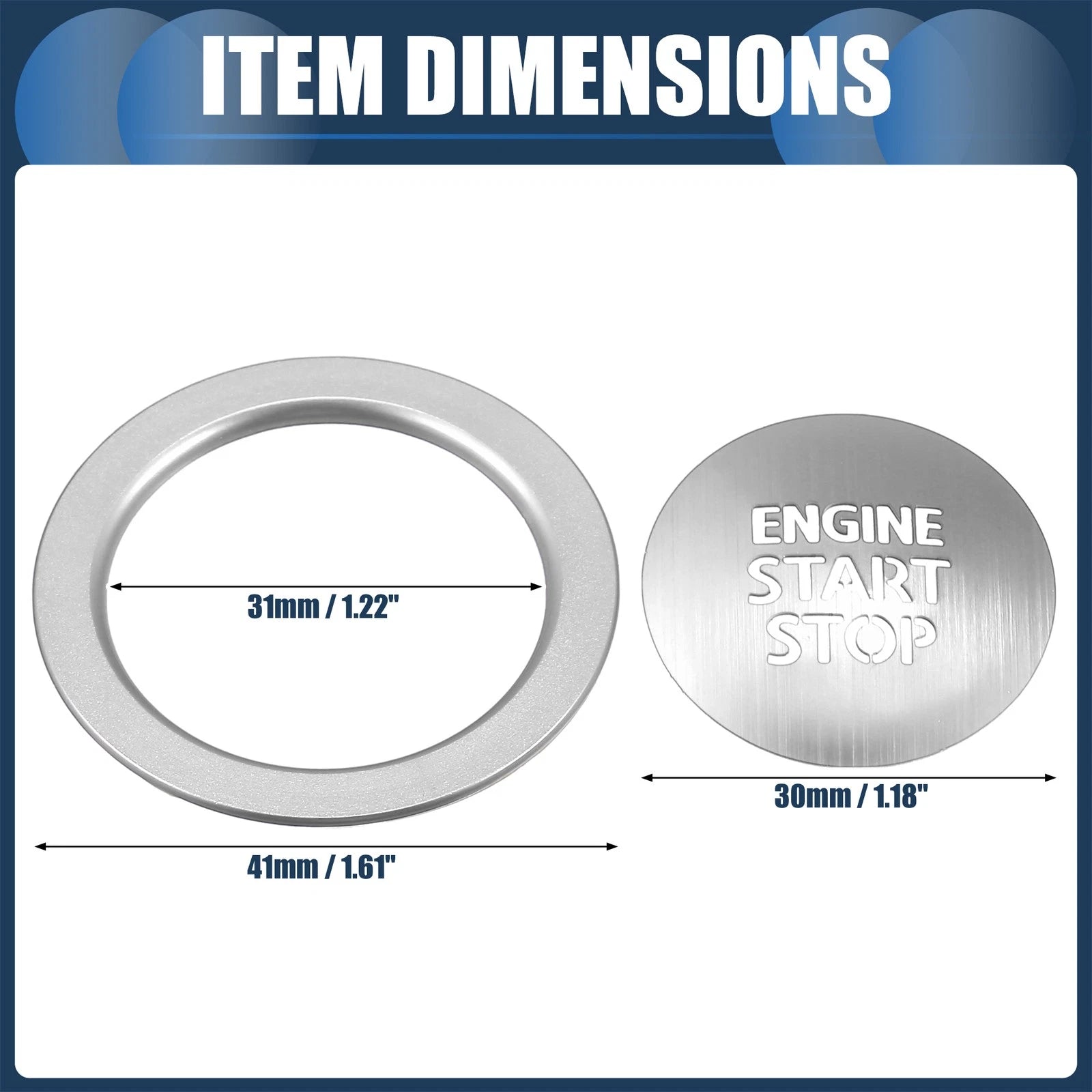 Engine Start Stop Button Cover Set for Toyota Alphard 30 Series (2015–2020)