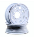 Set of 2 Libra 16x6 HD Trailer Wheels 8 Lug 6.5" PCD White Spoke (PK 2-17059)