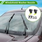 Windshield Washer Nozzle Set of 2 with Y Hose Connector for Ford (2008–2011)