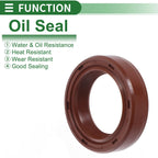 Set of 5 Oil Seal Ring FKM Rubber 20x28x7mm for Automotive Applications