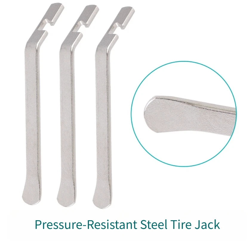 3-Piece Tire Levers for Inner Tube Service (Nickel Plated Stainless Steel)