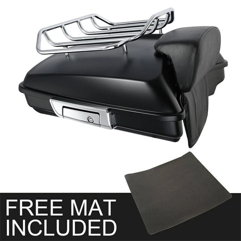 Matte Razor Trunk Backrest Luggage Rack for Harley Touring Road King (2014–2026)