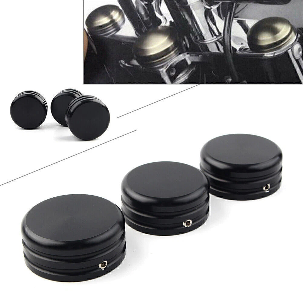Upper Fork Stem Nut Cover for Harley Sportster 883 Iron (2009–2023) Black