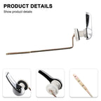 Toilet Tank Flush Lever Handle Assembly Chrome Finish for Universal Fit