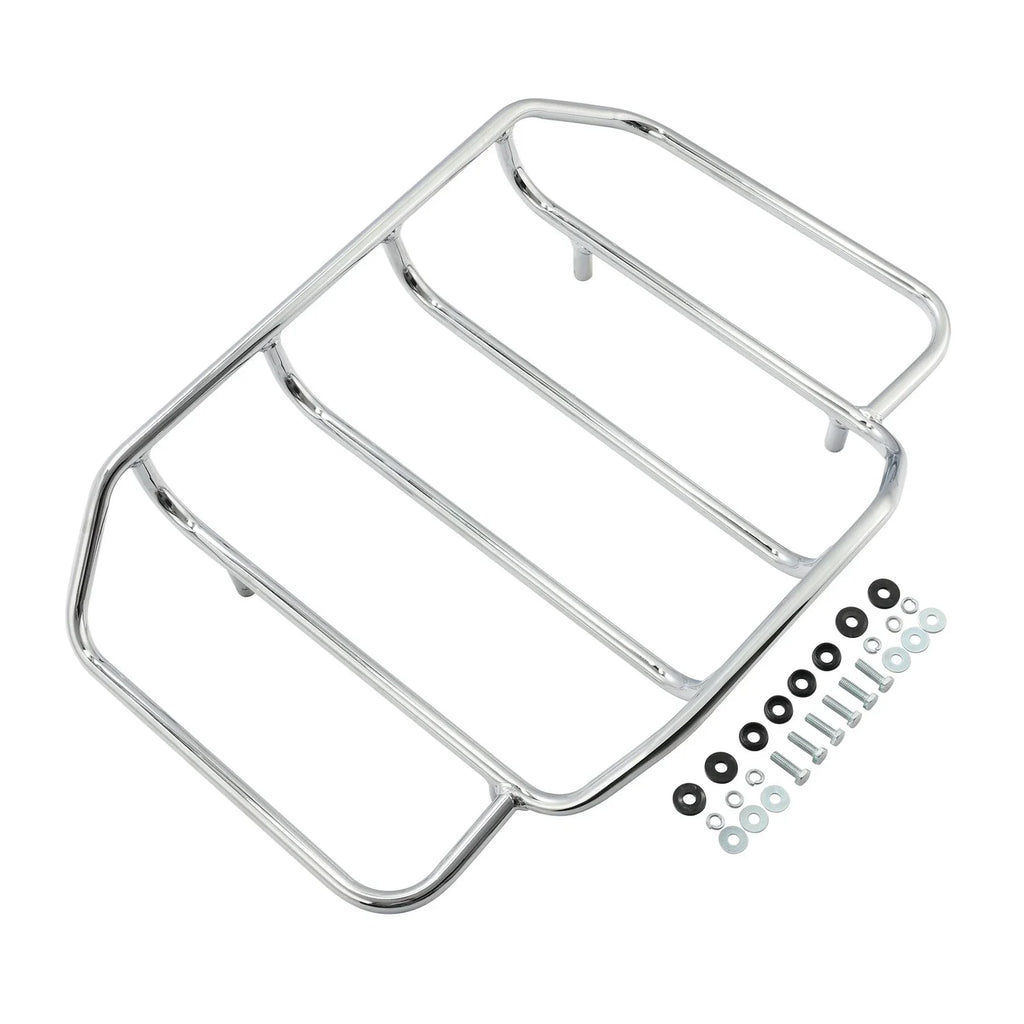 Chrome Luggage Top Rack for Harley Touring Road King Street Glide (2009-2023)
