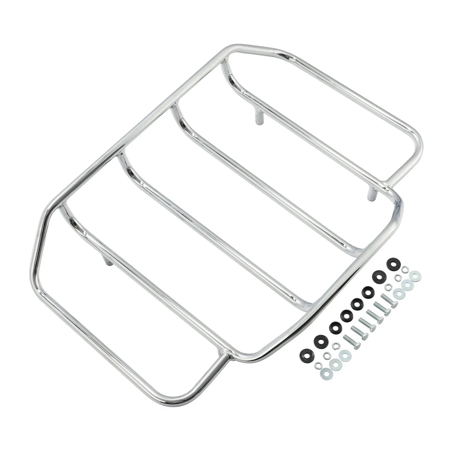 Chrome Luggage Top Rack for Harley Touring Road King Street Glide (2009-2023)
