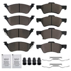 8pcs Ceramic Brake Pads Kit for Chrysler Town & Country (2001–2007)