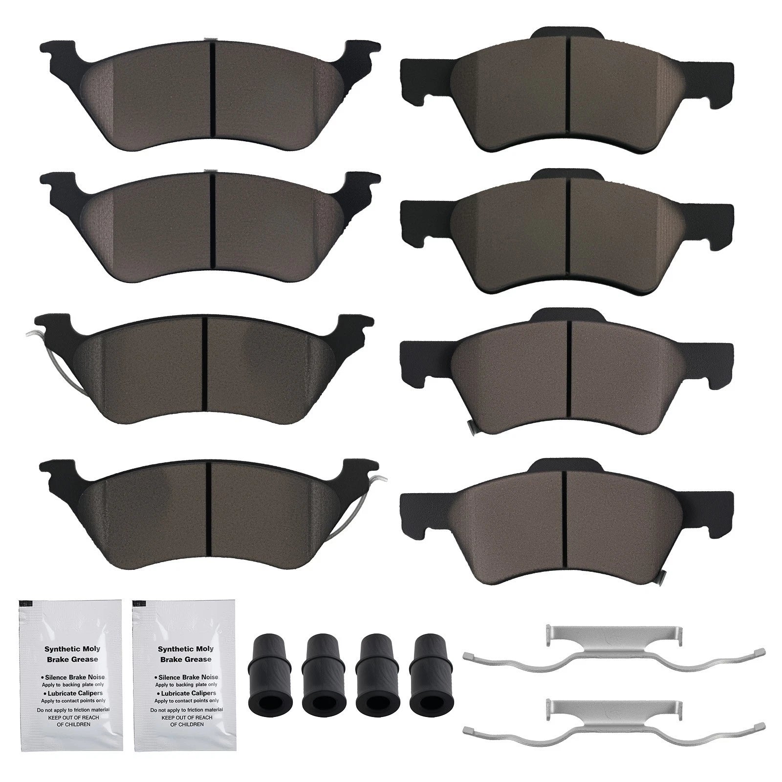 8pcs Ceramic Brake Pads Kit for Chrysler Town & Country (2001–2007)