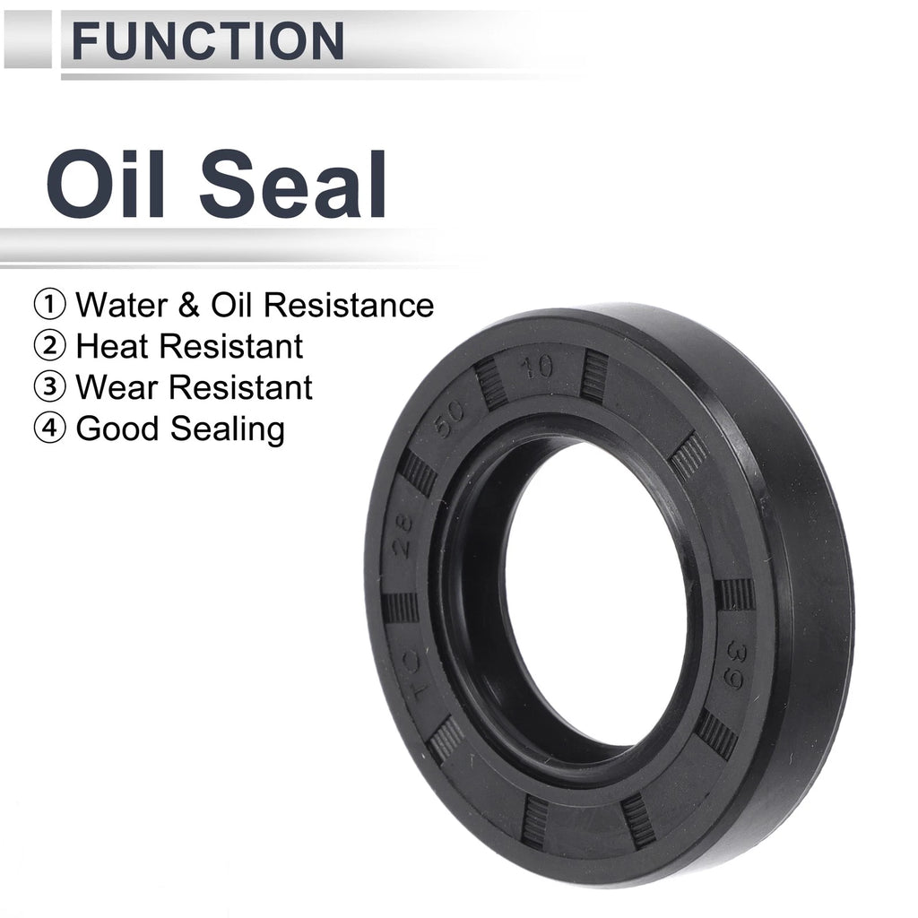 Set of 5 Oil Seal Rotary Shaft Seal TC Ring Nitrile Rubber 28x50x10mm