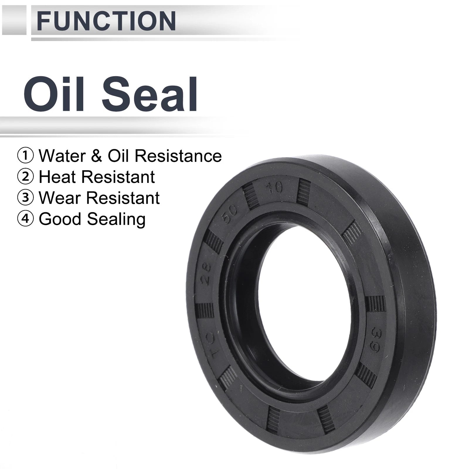 Set of 5 Oil Seal Rotary Shaft Seal TC Ring Nitrile Rubber 28x50x10mm