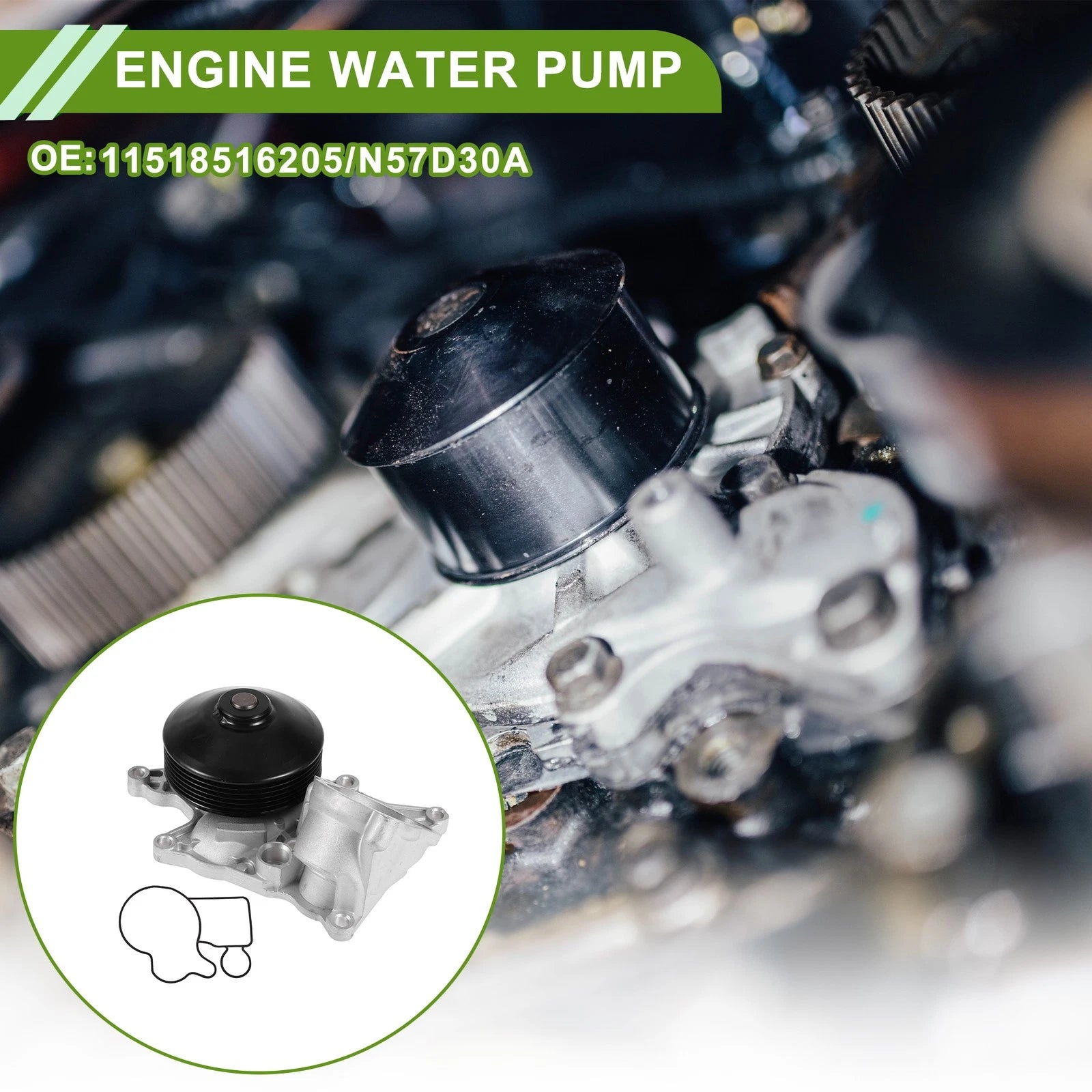 Engine Water Pump for BMW 535D (2009–2010) No. 11518516205/N57D30A