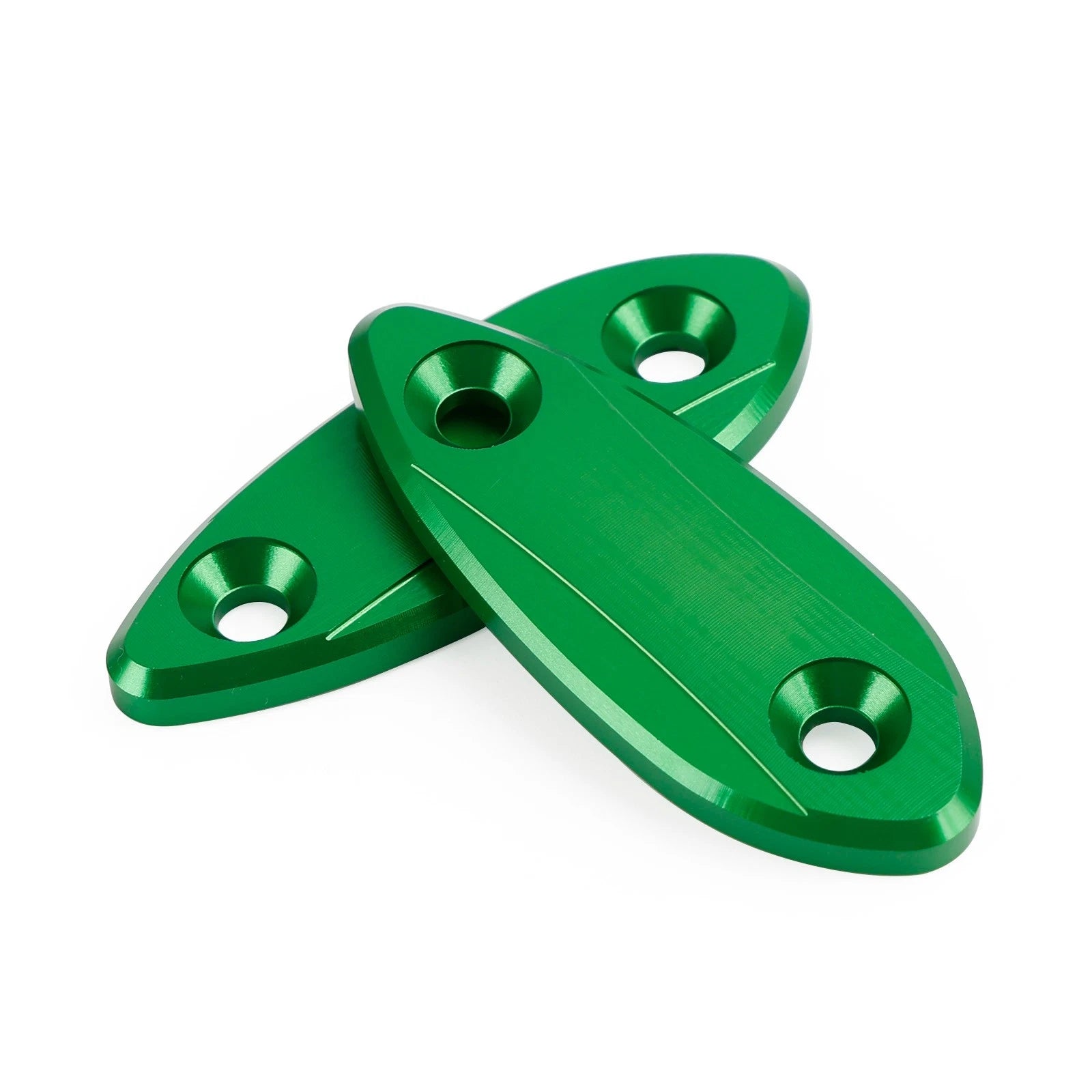 Mirror Block Off Plates Green for Kawasaki Ninja 250 300 400 650 (2013–2022)