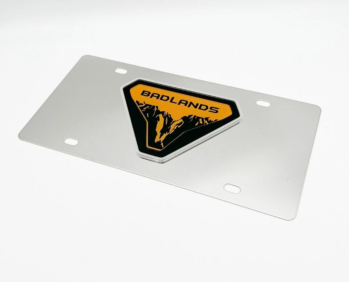 Chrome License Plate Frame Front for Ford Bronco Badlands (2021–2024)