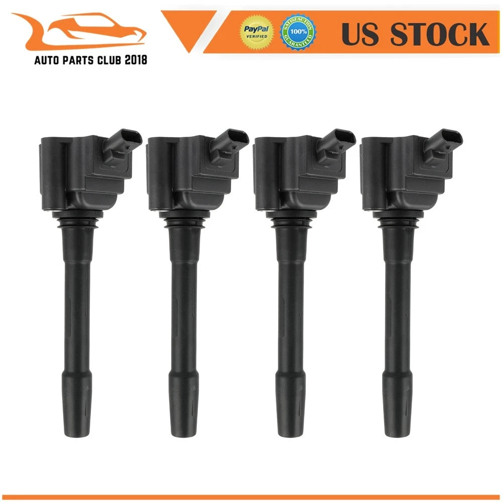 Set of 4 Ignition Coils for Jeep Renegade BU (2019–2023) Fiat 500X (2019–2022) 1.3L