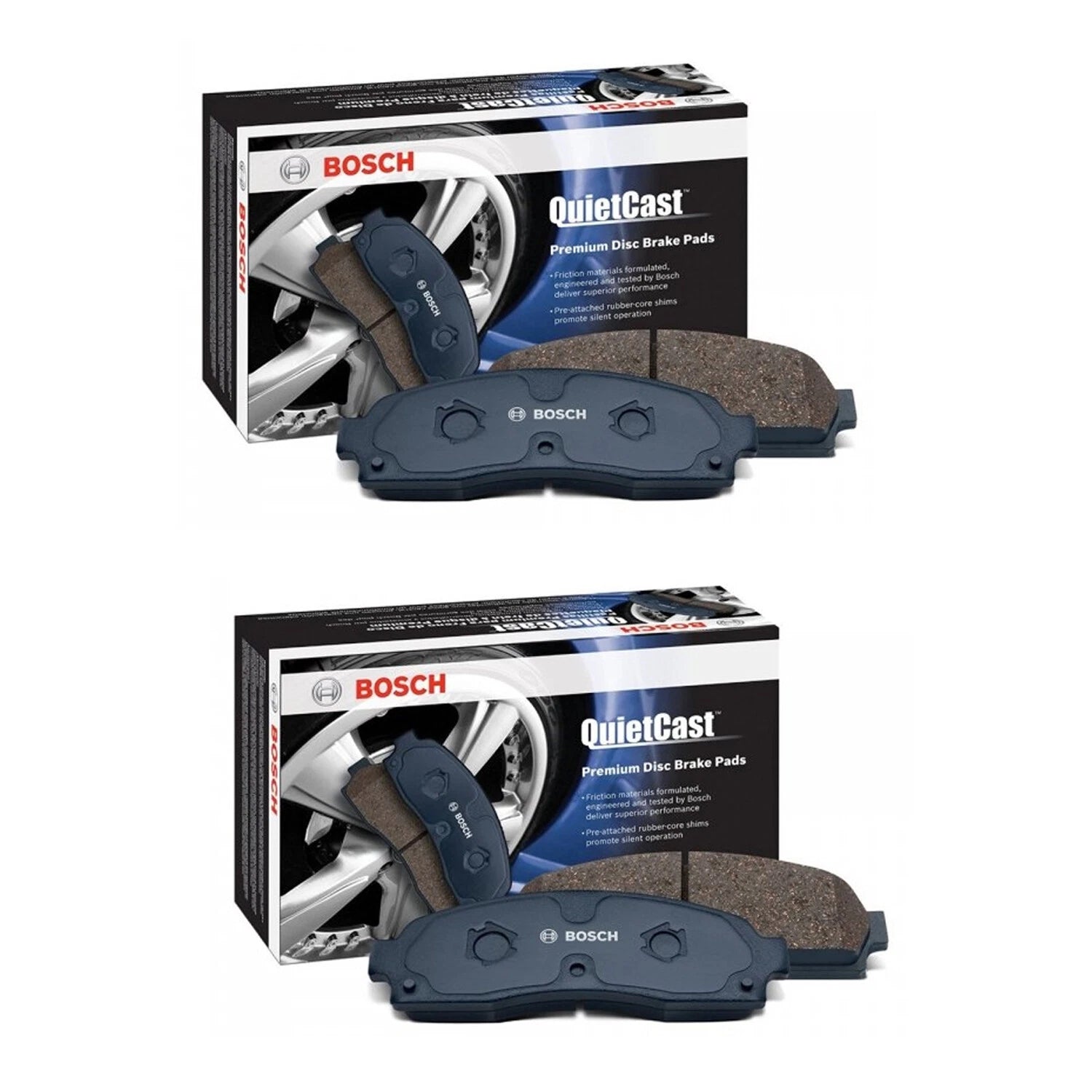 Bosch Blue Ceramic Disc Brake Pad Kit with Hardware for Dodge Dart (2013–2016)