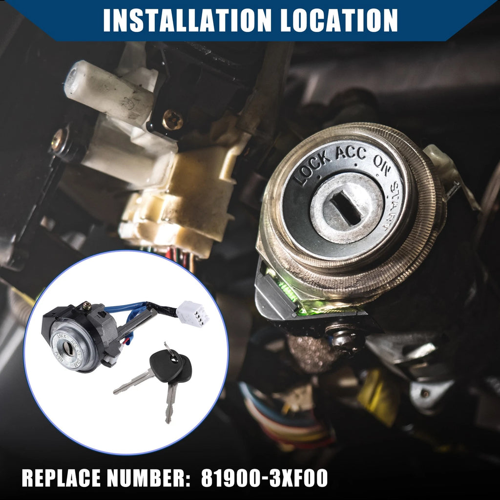 Ignition Switch Lock Cylinder W/ 2 Keys for Hyundai Elantra (2011–2016)