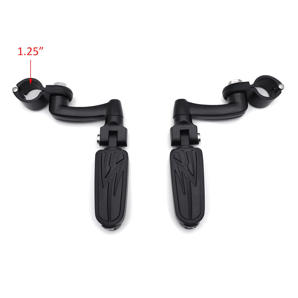 Black Flash Arched FootPeg for Yamaha XV250 XV400 XV535 (1.25")