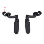Black Flash Arched FootPeg for Yamaha XV250 XV400 XV535 (1.25")
