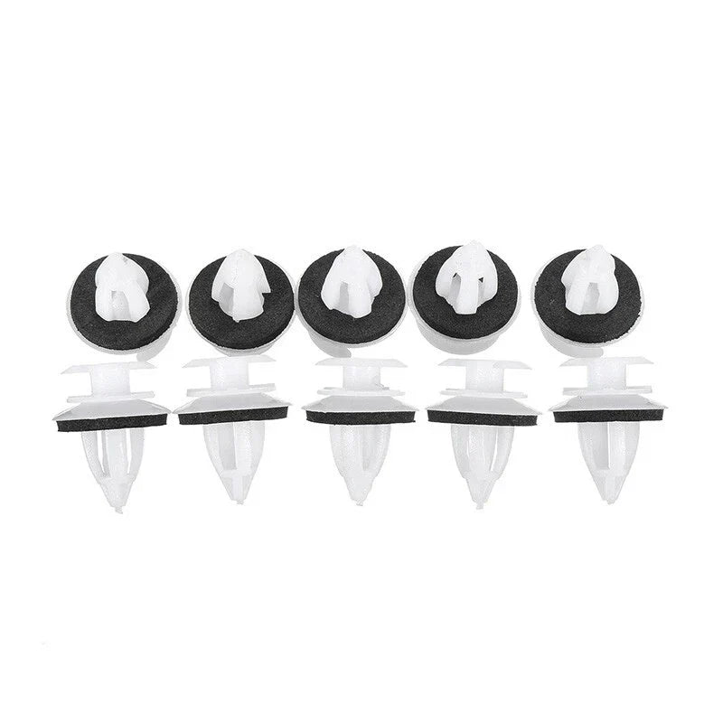 Car Clips / 20 Pcs / White Plastic Retainer With Washers