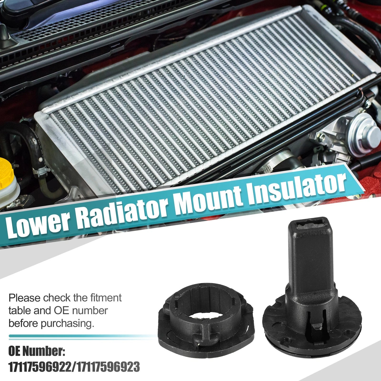 Set of 1 Upper Radiator Mount Bushing Bracket with Support Sleeve for BMW 228i (2014–2019)