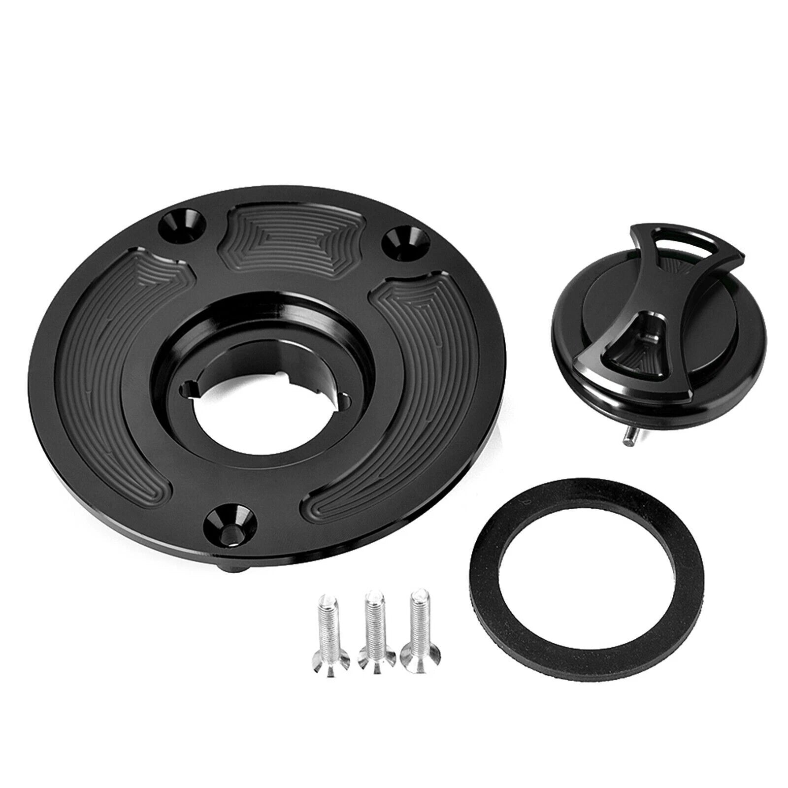 CNC Keyless Fuel Gas Cap for Kawasaki Ninja 250/300 R Z250 Z300 (2008–2017)