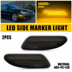 2X Smoked Amber LED Front Marker Light for Mercedes W203 C-Class (2001–2007) EPY