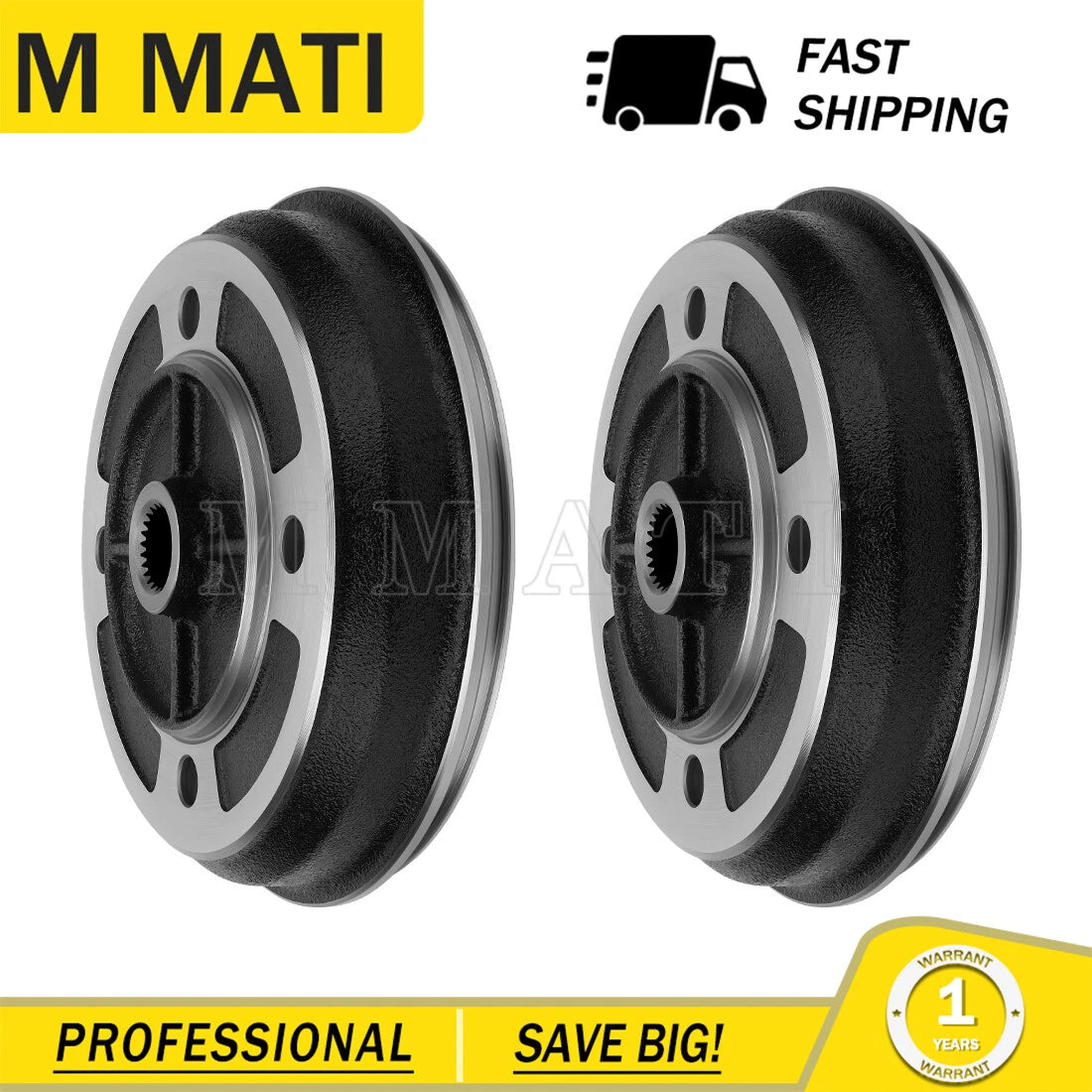 2 Pack Front Brake Drums for Kawasaki UTV KAF540 KAF620B Mule (2020–2030)