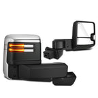 Set of 2 Power Heated LED Puddle Light Tow Mirrors for Chevrolet Silverado 1500 LTD (2019–2025)