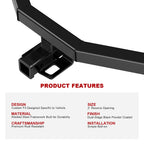 2 Inch Trailer Hitch Receiver for Mazda CX-9 (2016-2023)