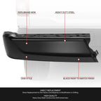 Bumper End Cap for Ford F-150 (2021–2024) Black, Factory Style, w/o Sensor Hole