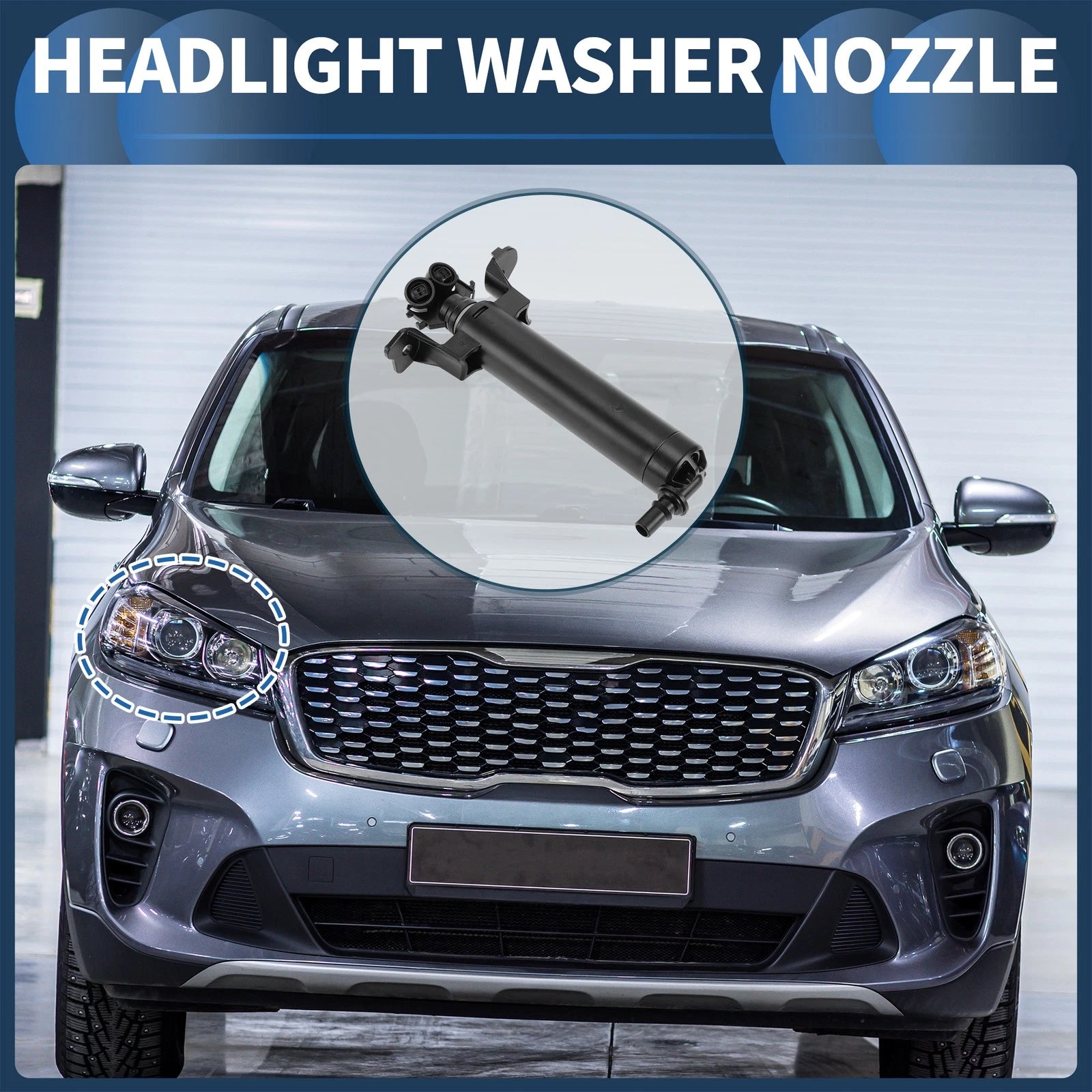 Front Passenger Side Headlight Washer Nozzle for Audi A3 (2013–2016) No. 8V0955102A